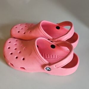 Peach Pink Crocs